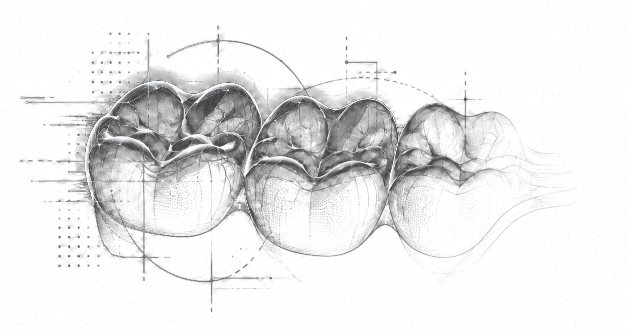 Absztrakt digitális fogtechnikai grafika